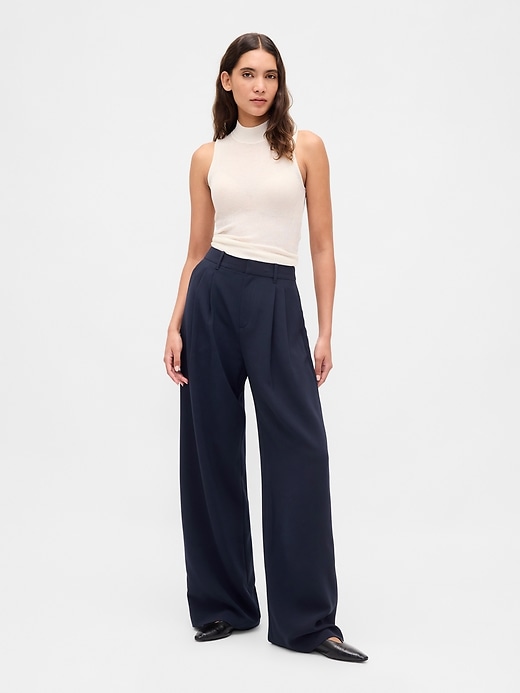 pantalon plissé taille haute 365