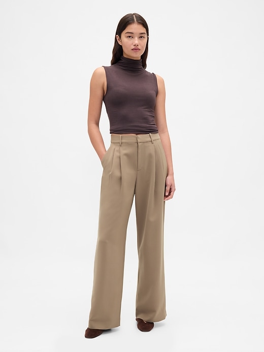 pantalon plissé taille haute 365