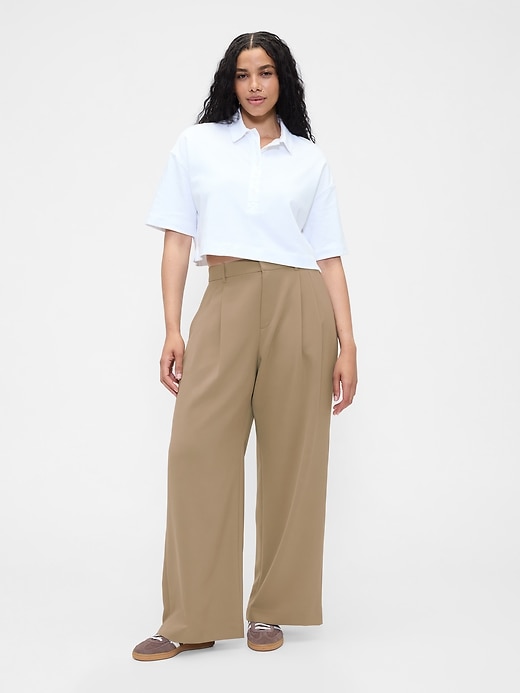 pantalon plissé taille haute 365