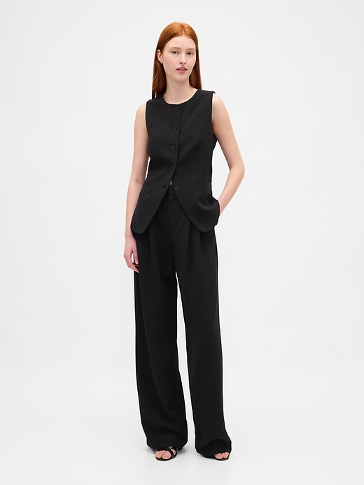 pantalon plissé taille haute 365