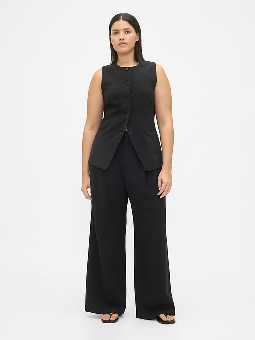 pantalon plissé taille haute 365