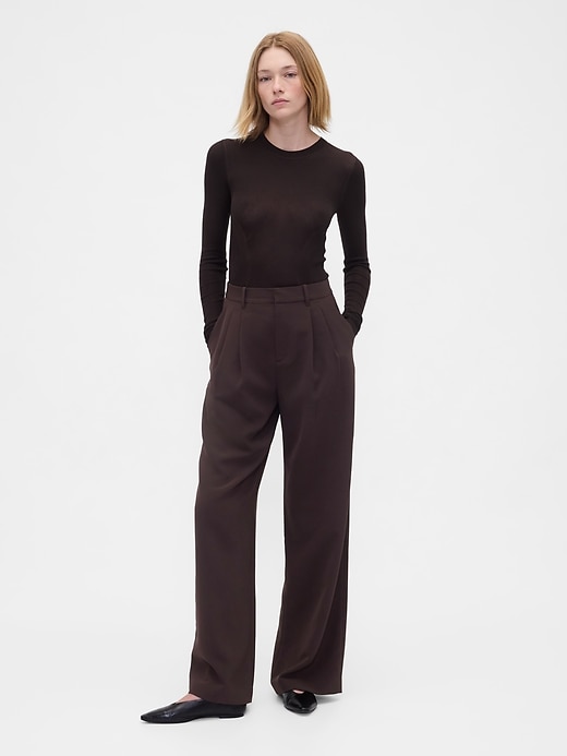 pantalon plissé taille haute 365