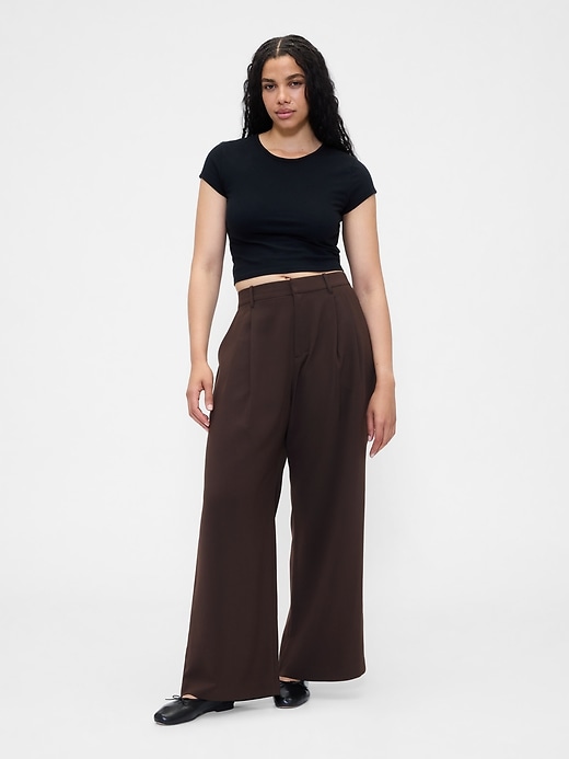 pantalon plissé taille haute 365