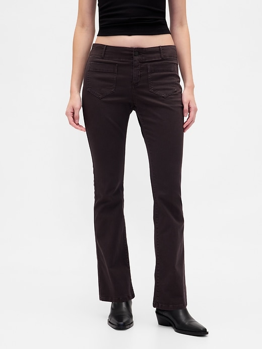 pantalon long et ajusté en sergé taille basse