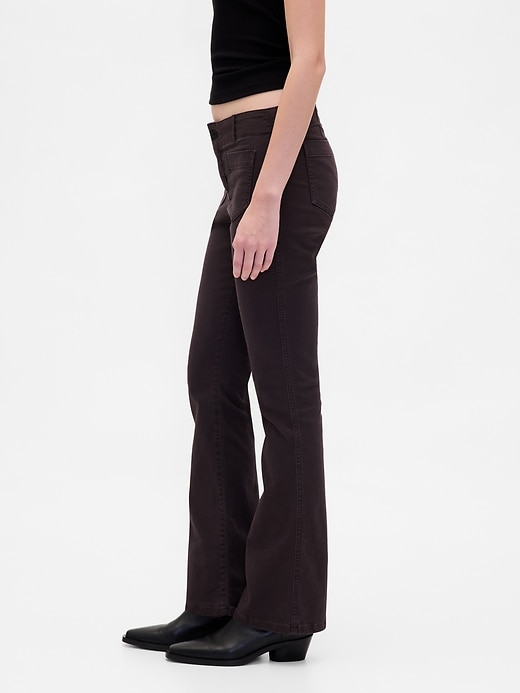 pantalon long et ajusté en sergé taille basse
