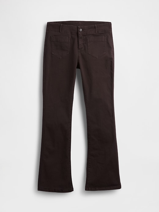 pantalon long et ajusté en sergé taille basse