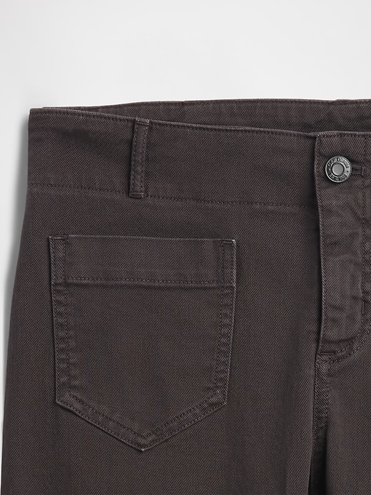 pantalon long et ajusté en sergé taille basse