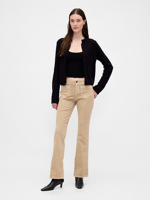 pantalon long et ajusté en sergé taille basse