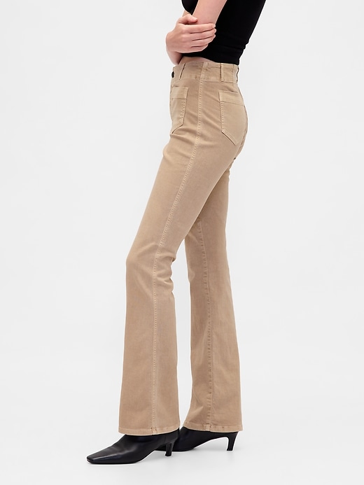 pantalon long et ajusté en sergé taille basse