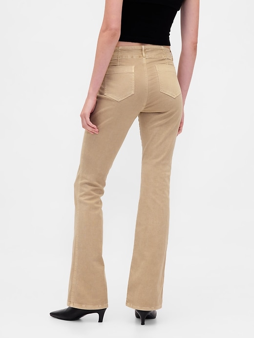 pantalon long et ajusté en sergé taille basse