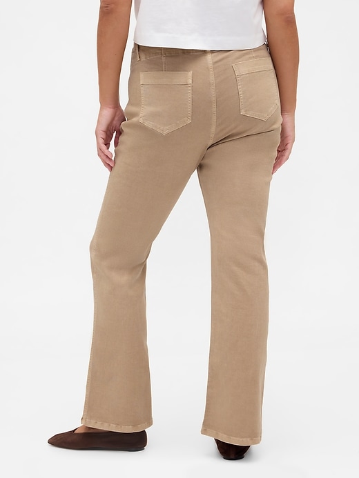 pantalon long et ajusté en sergé taille basse