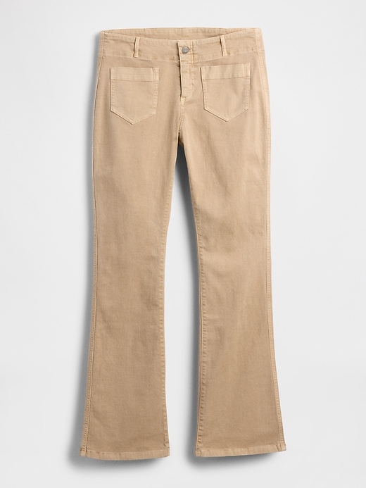 pantalon long et ajusté en sergé taille basse