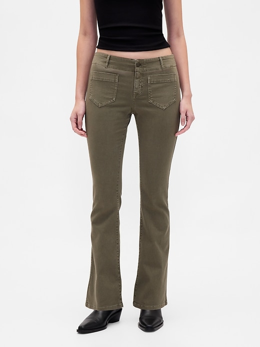 pantalon long et ajusté en sergé taille basse