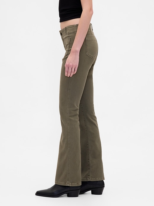 pantalon long et ajusté en sergé taille basse