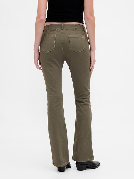 pantalon long et ajusté en sergé taille basse