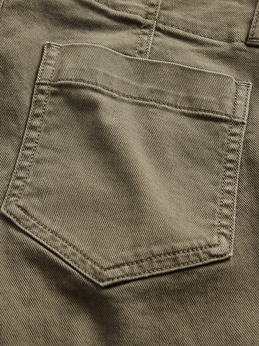 pantalon long et ajusté en sergé taille basse