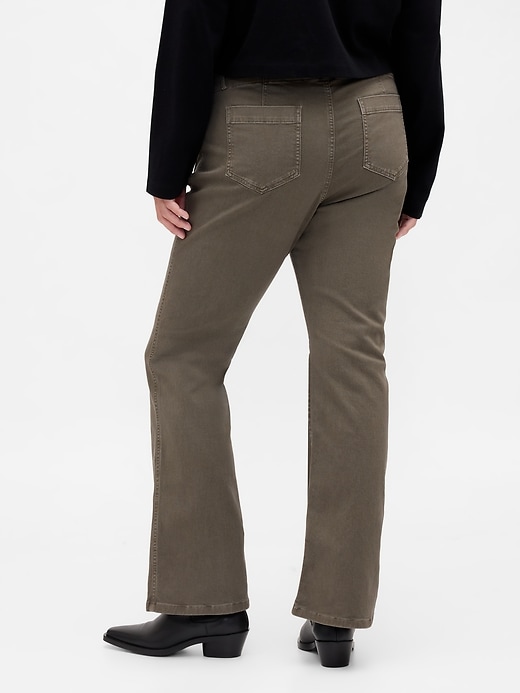 pantalon long et ajusté en sergé taille basse