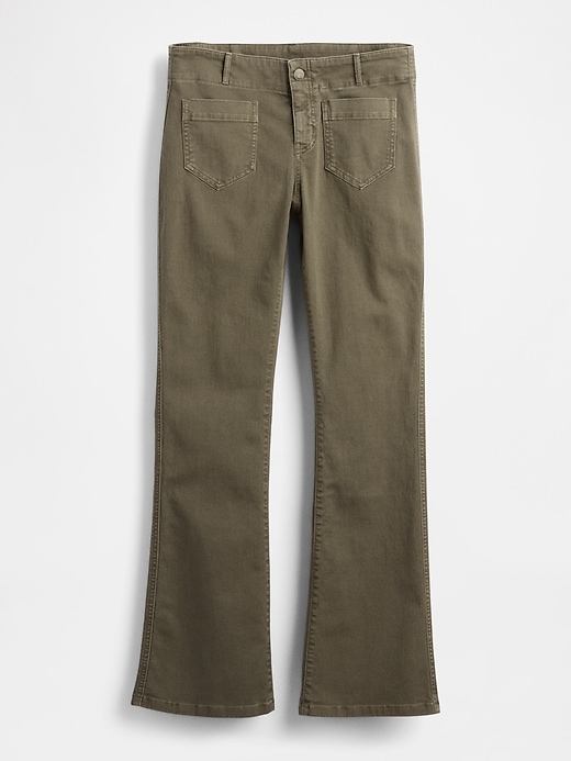 pantalon long et ajusté en sergé taille basse