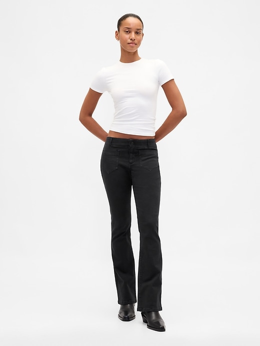 pantalon long et ajusté en sergé taille basse