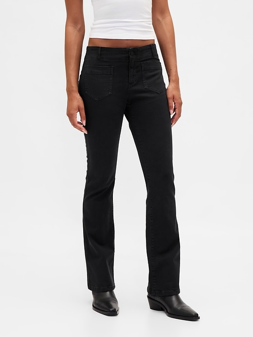 pantalon long et ajusté en sergé taille basse