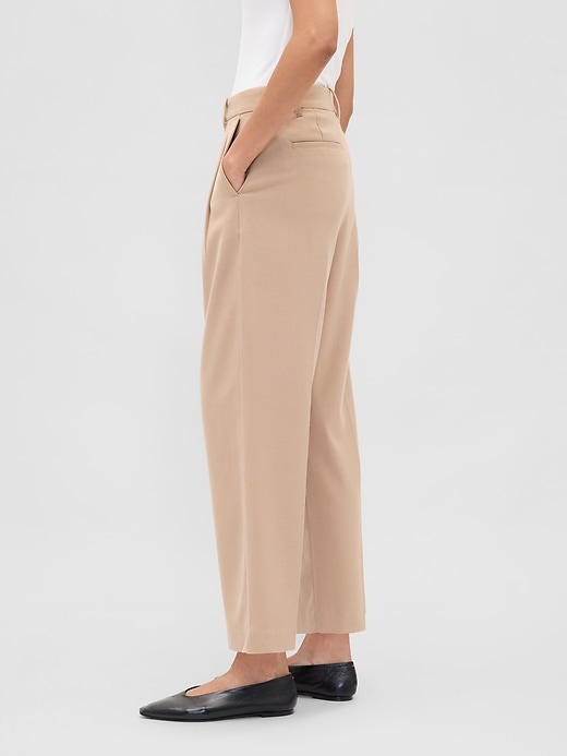 pantalon 365 taille haute en sergé brossé coupe fuselée à la cheville