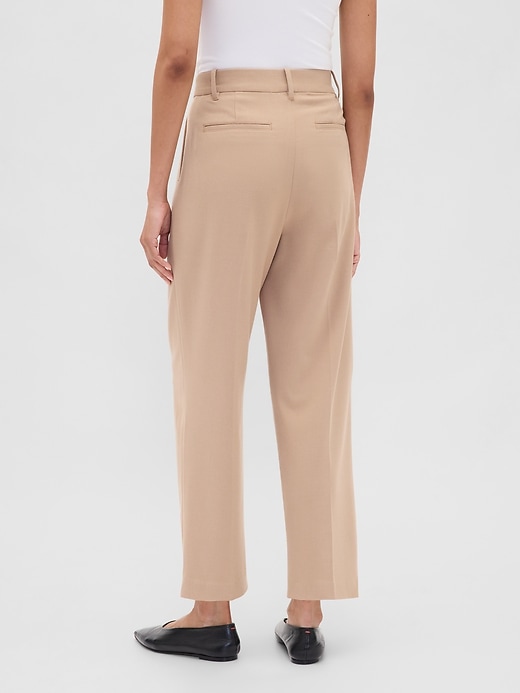 pantalon 365 taille haute en sergé brossé coupe fuselée à la cheville