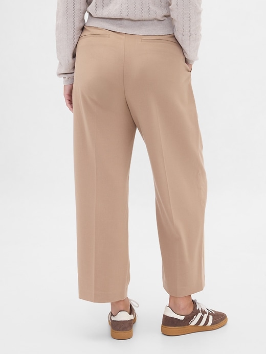 pantalon 365 taille haute en sergé brossé coupe fuselée à la cheville