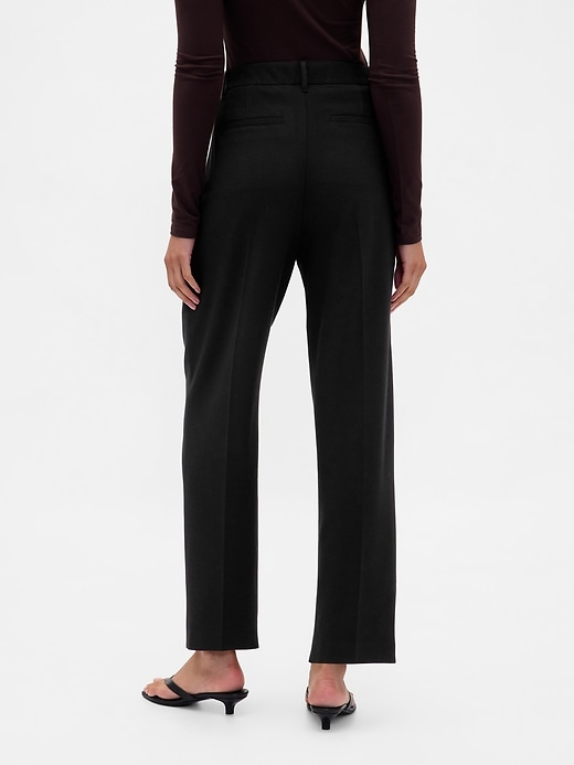 pantalon 365 taille haute en sergé brossé coupe fuselée à la cheville