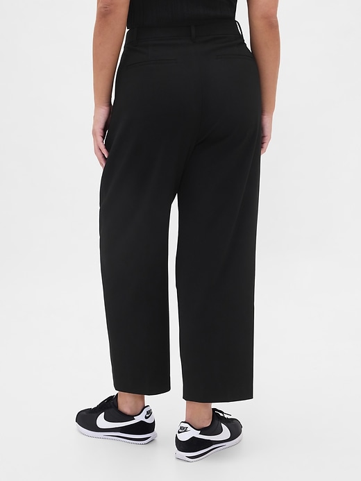 pantalon 365 taille haute en sergé brossé coupe fuselée à la cheville