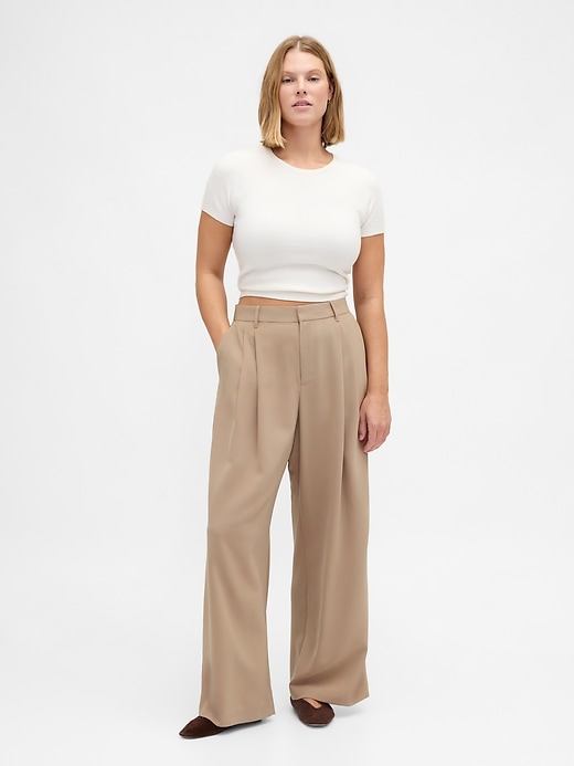 pantalon plissé taille haute curvy 365