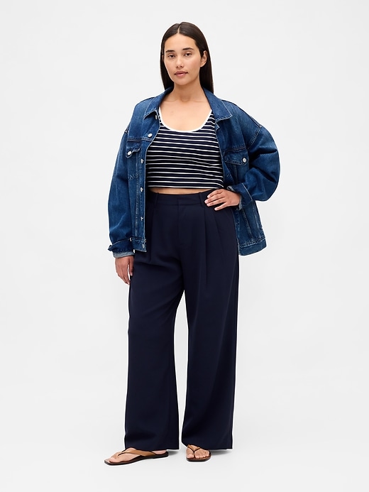pantalon plissé taille haute curvy 365