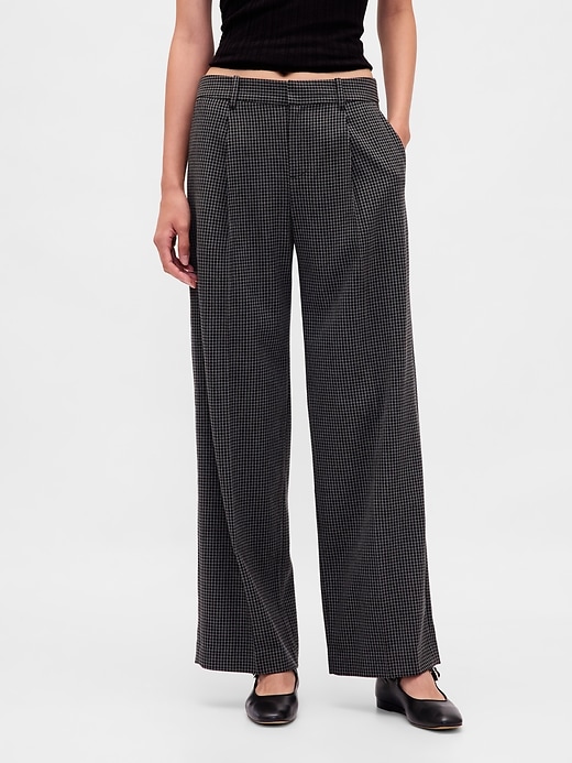 pantalon plissé en sergé brossé taille basse 365