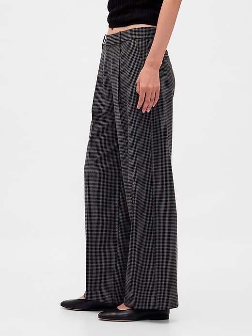 pantalon plissé en sergé brossé taille basse 365