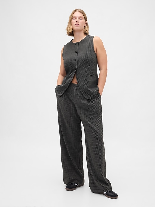 pantalon plissé en sergé brossé taille basse 365