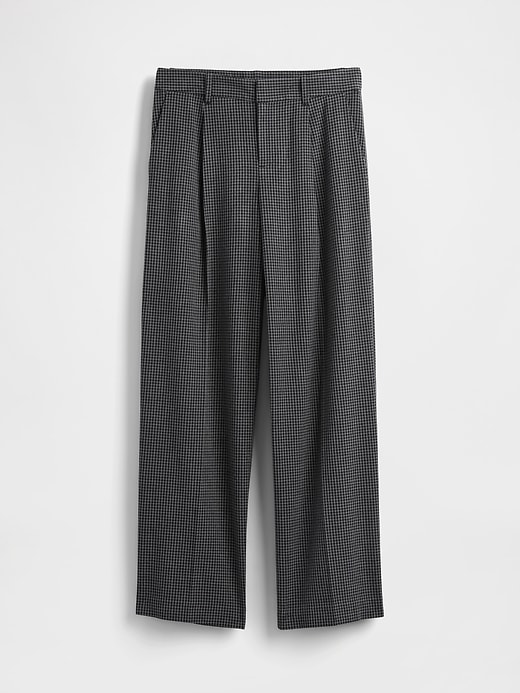 pantalon plissé en sergé brossé taille basse 365