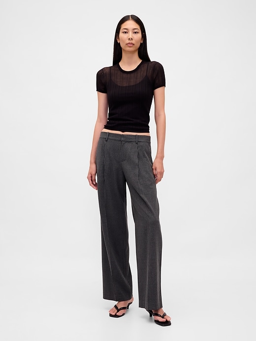 pantalon plissé en sergé brossé taille basse 365