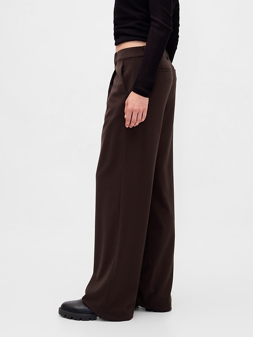 pantalon plissé en sergé brossé taille basse 365