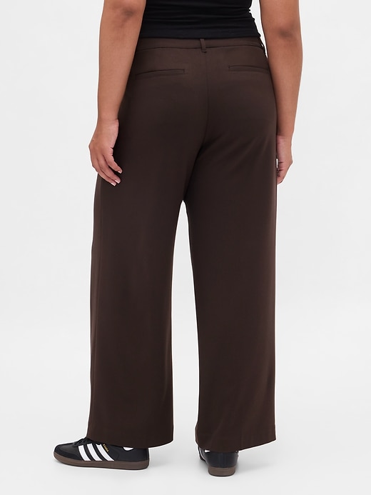 pantalon plissé en sergé brossé taille basse 365