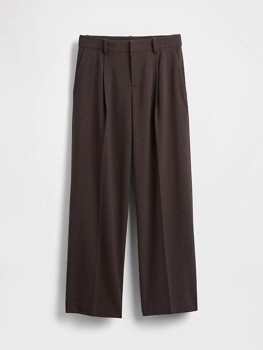 pantalon plissé en sergé brossé taille basse 365