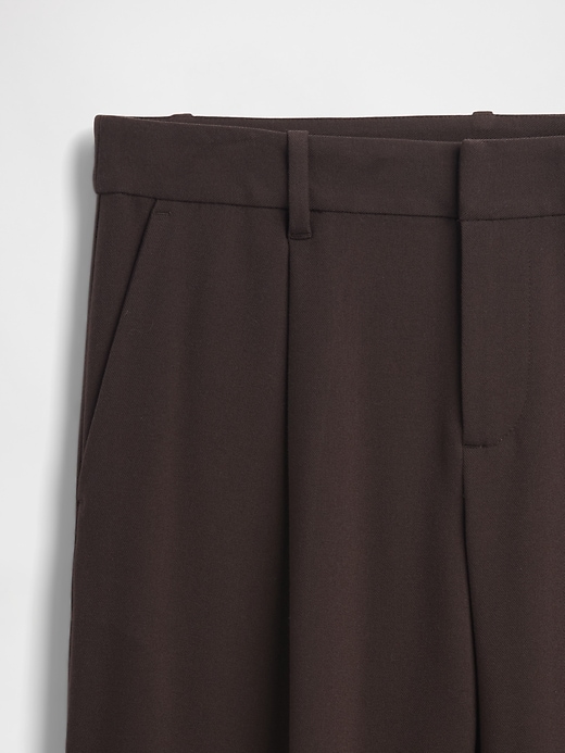 pantalon plissé en sergé brossé taille basse 365