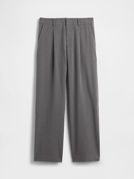pantalon plissé en sergé brossé taille basse 365