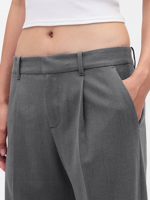 pantalon plissé en sergé brossé taille basse 365