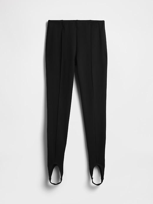 pantalon à étriers taille haute en maille double