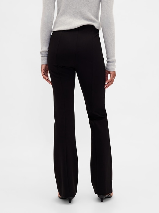 pantalon botte taille haute en maille double
