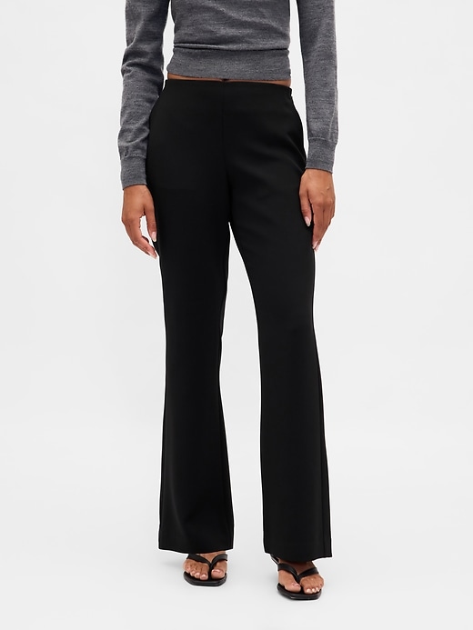 pantalon évasé en sergé taille basse