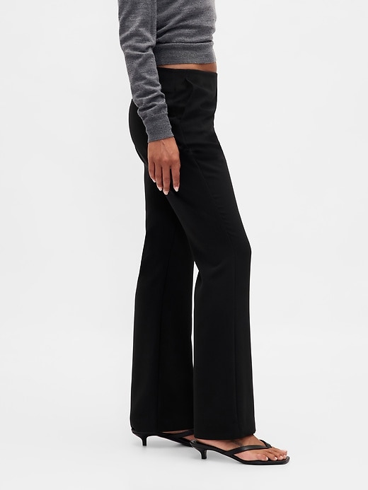 pantalon évasé en sergé taille basse