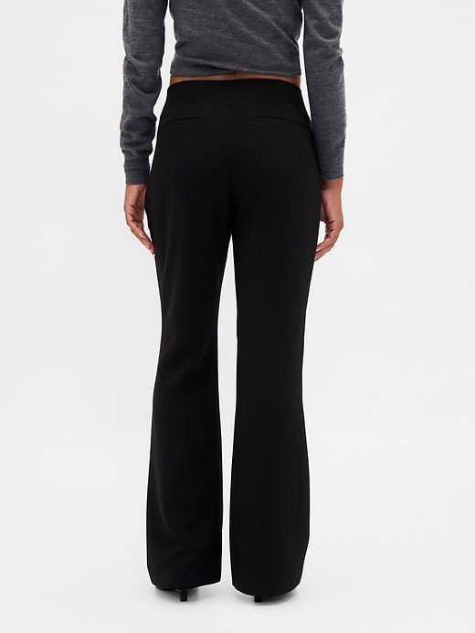 pantalon évasé en sergé taille basse