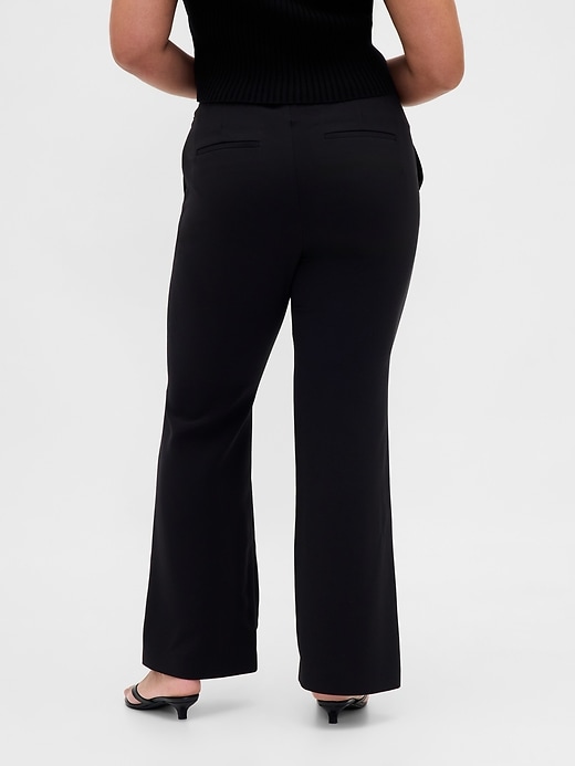pantalon évasé en sergé taille basse