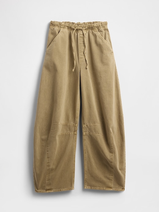 pantalon en sergé taille mi-haute à coupe flatteuse