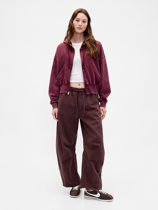 pantalon en sergé taille mi-haute à coupe flatteuse